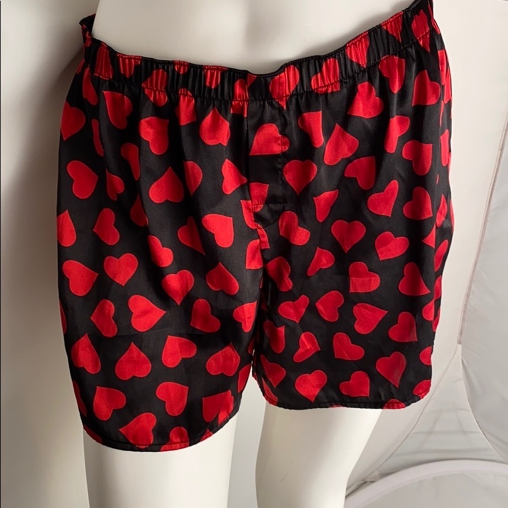 Secret Treasures hearts satin panty shorts M